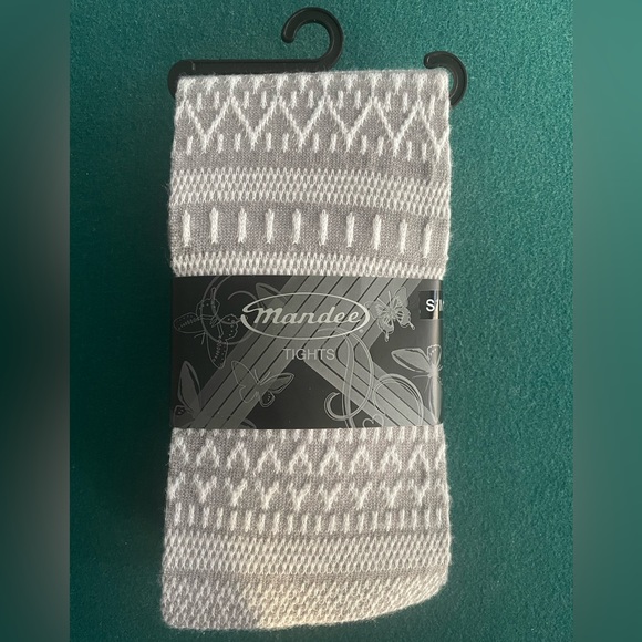 Gray Patterned Tights - Picture 1 of 3